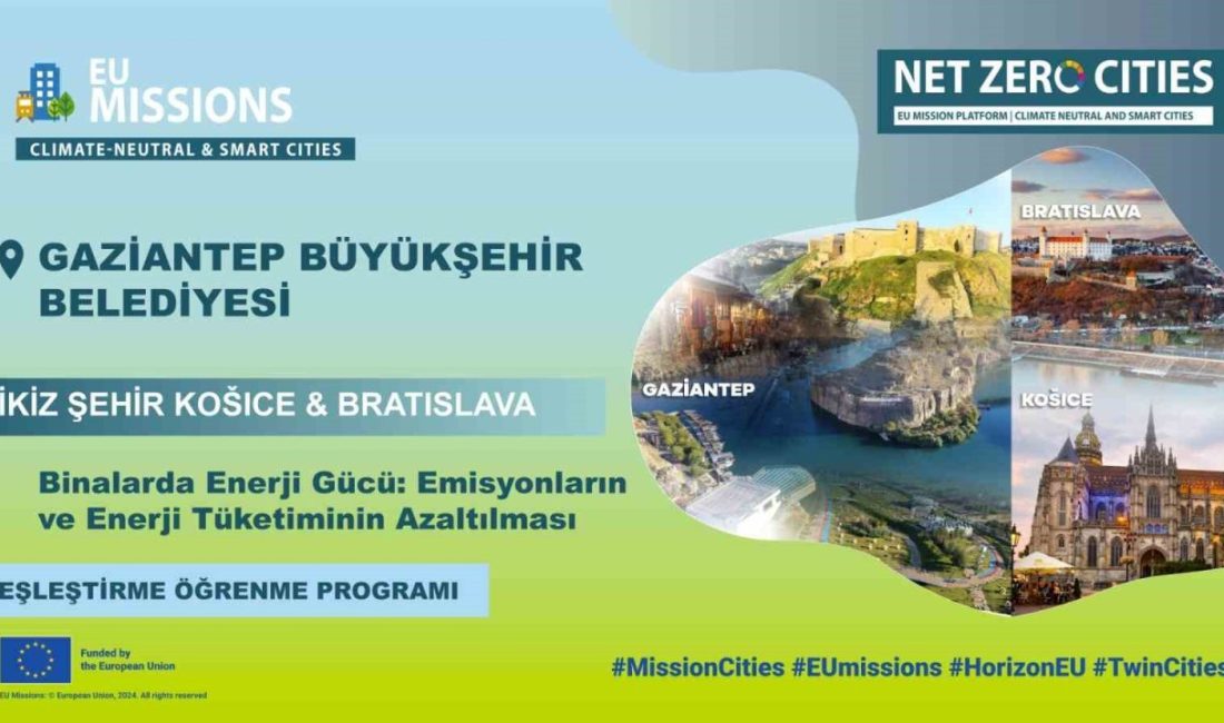 Gaziantep Avrupa Birliği şehirler misyonu programına katılıyor Gaziantep Büyükşehir Belediyesi, iklim değişikliğiyle mücadelede Avrupa’daki şehirlerle iş birliği