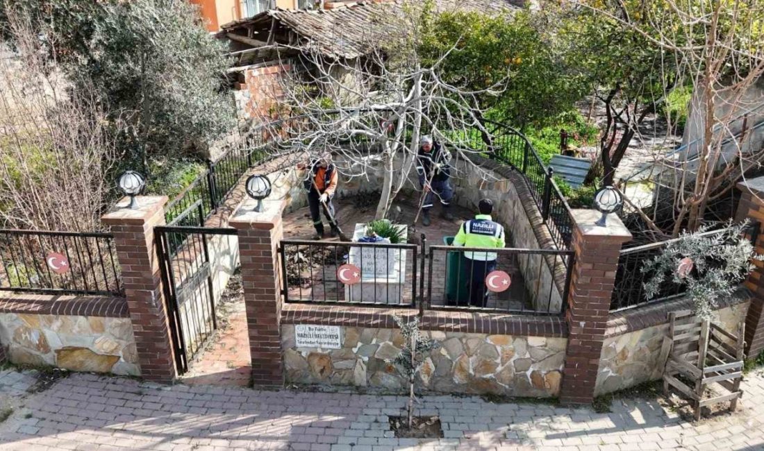Nazilli Belediyesi ekipleri, Ramazan ayı öncesinde türbelerde bakım ve temizlik