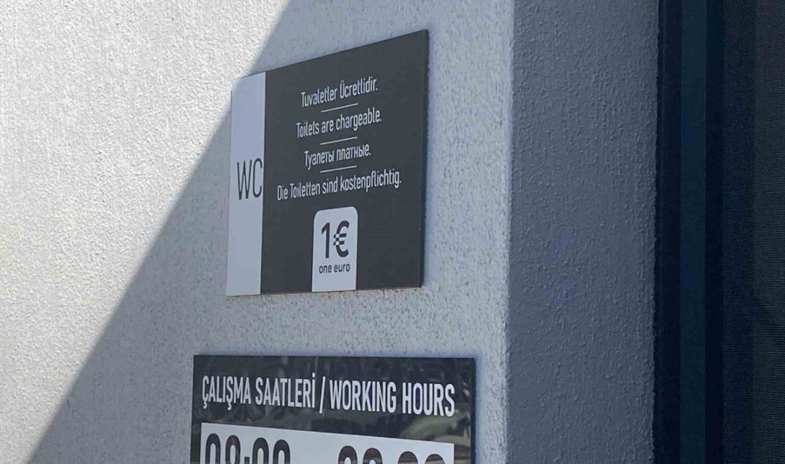 Euro üzerinden mesai saatli tuvalet ücreti Antalya Kaleiçi Yat Limanı’nda daha önce 1000 TL’lik şazlong fiyatıyla