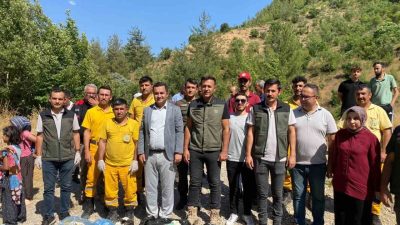 Adana’nın Saimbeyli ilçesinde, orman yangınlarına karşı farkındalık oluşturmak amacıyla çevre