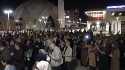 İsrail’in uluslararası sularda Global Sumud Filosu’na saldırısı Adıyaman’da protesto edildi.