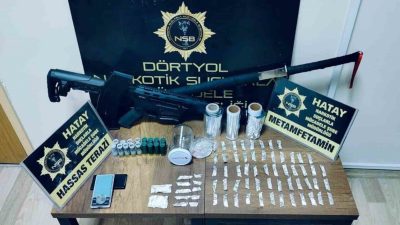 Hatay’ın Dörtyol ilçesinde gerçekleştirilen uyuşturucu satıcılarına yönelik gerçekleştirilen operasyonda gözaltına