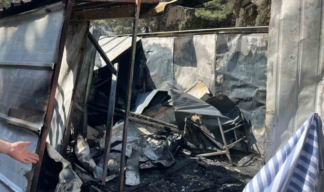 Hatay’da şantiyede çalıştığı esnada kaldığı konteynerin alevlere teslim olmasıyla yanarak