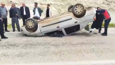 Adıyaman’ın Besni ilçesinde kontrolden çıkan otomobilin takla atması sonucu 1