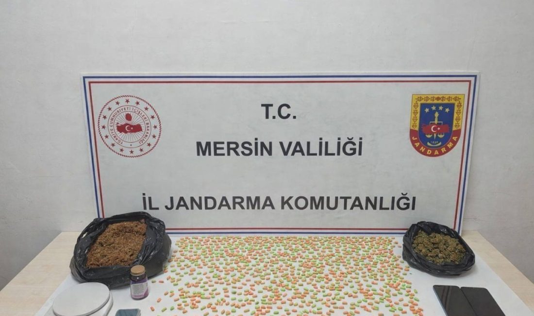 Mersin’in Erdemli ilçesinde jandarma ekipleri tarafından düzenlenen operasyonda uyuşturucu madde