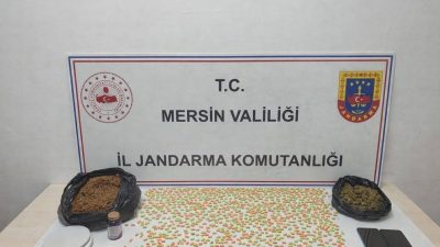 Mersin’in Erdemli ilçesinde jandarma ekipleri tarafından düzenlenen operasyonda uyuşturucu madde
