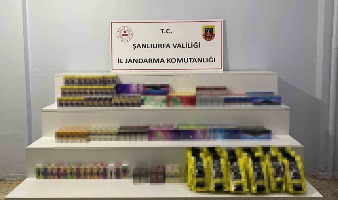 Şanlıurfa’da jandarma ekiplerin yol kontrolünde 8 bin 958 paket gümrük