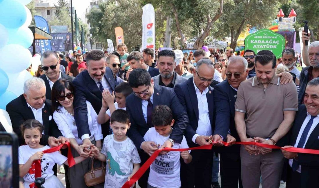 Arsuz’da Atatürk Parkı’nın açılışı gerçekleştirildi Hatay’ın Arsuz ilçesinde Kaymakam Fatih Eroğlu’nun katılımıyla Karaağaç Şarkkonak Mahallesinde