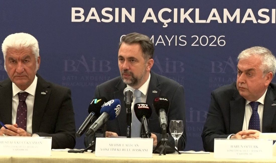 Batı Akdeniz İhracatçılar Birliği (BAİB) Başkanı Mehmet Ali Can, bölge