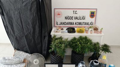 Niğde İl Jandarma Komutanlığı ekiplerince narkotik suçlarla mücadele kapsamında gerçekleştirilen