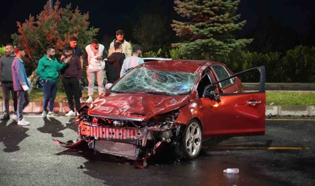 Niğde’de meydana gelen trafik kazasında kontrolden çıkarak takla atan otomobilde